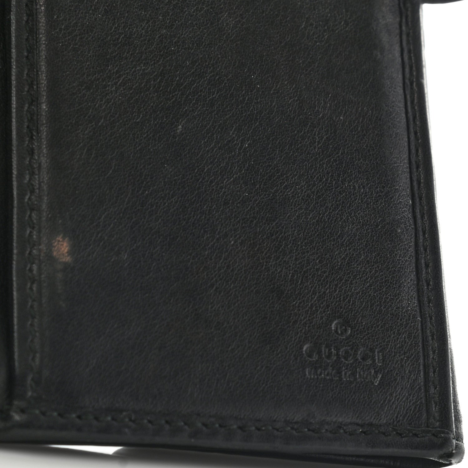 Gucci Guccissima Margaux Calfskin Metal Bar Continental Flap Wallet Black 6 of 13