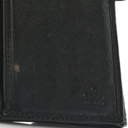 Gucci Guccissima Margaux Calfskin Metal Bar Continental Flap Wallet Black 6 of 13