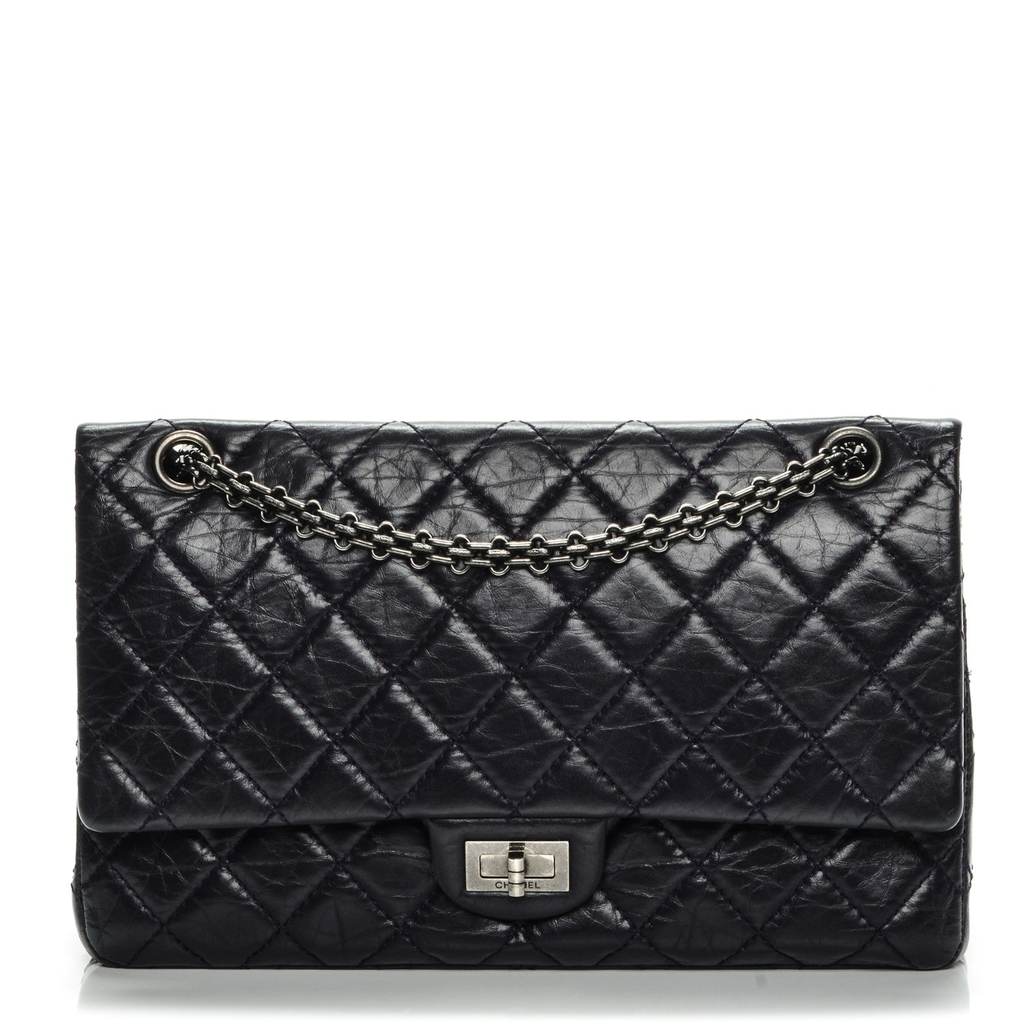 Chanel Aged Calfskin Quilted 2.55 Reissue 226 Flap Dark Purple 1 of 7
