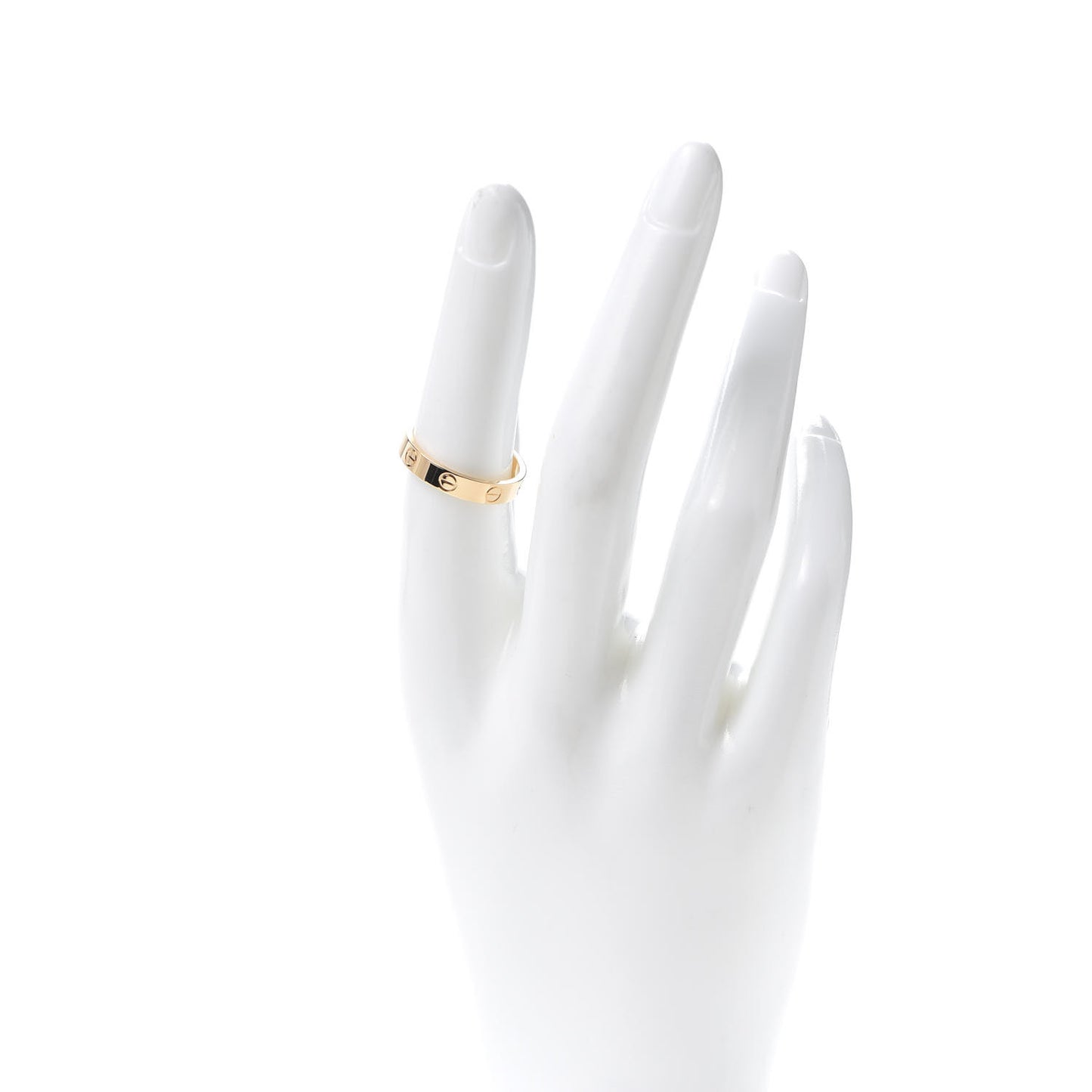 18K Yellow Gold 3.5mm LOVE Wedding Band Ring 54 6.75