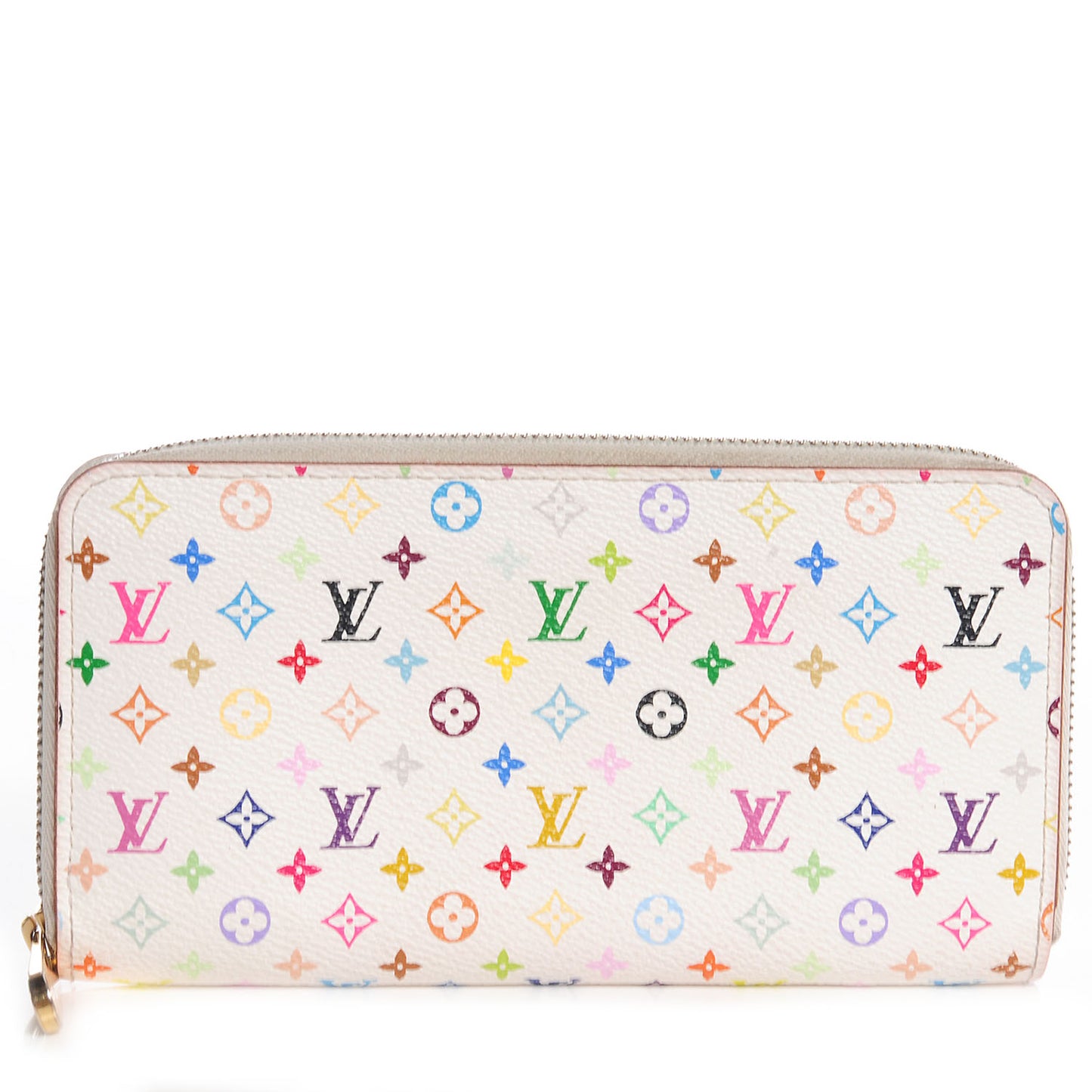 Monogram Multicolor Zippy Wallet White