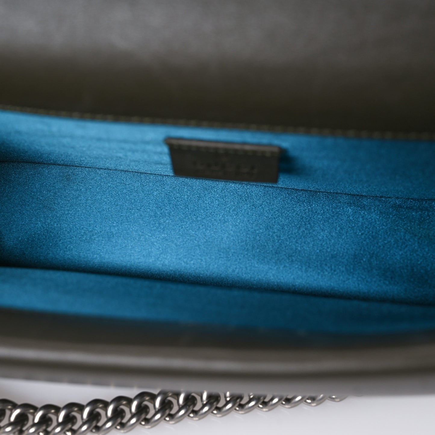 Velvet Skipper Crystal GG Monogram Small Dionysus Shoulder Bag Green