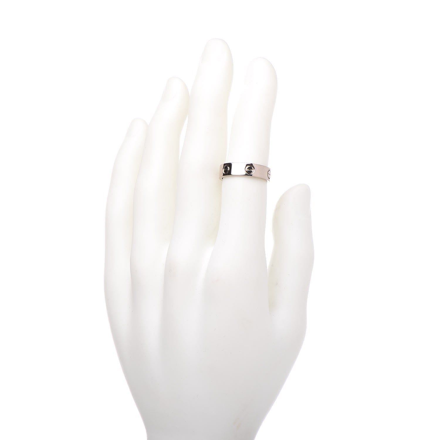 Cartier 18K White Gold 5.5mm LOVE Ring 59 8.75 2 of 5