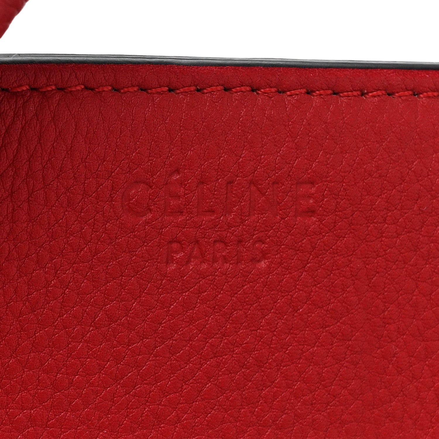 Celine Baby Grained Calfskin Medium Phantom Luggage Carmin 6 of 12