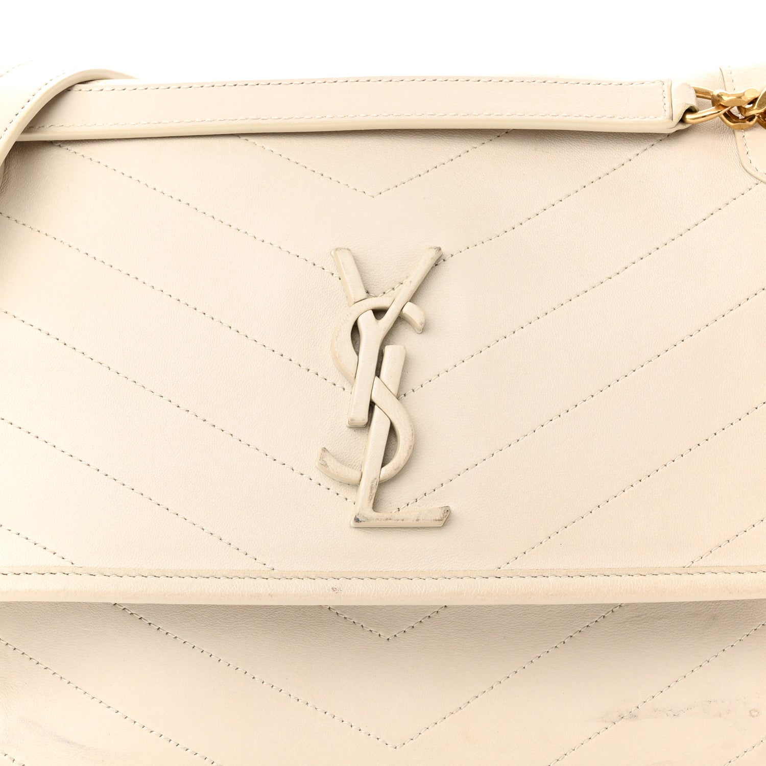 Saint Laurent Lambskin Matelasse Monogram Medium Niki Chain Satchel Nude Powder 9 of 16