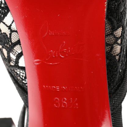 Christian Louboutin Lace Twistissima 100 Pumps 36.5 Black 7 of 9