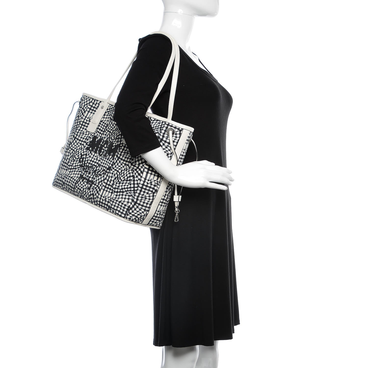 MCM Visetos Medium Liz Reversible Shopper Tote White 2 of 15