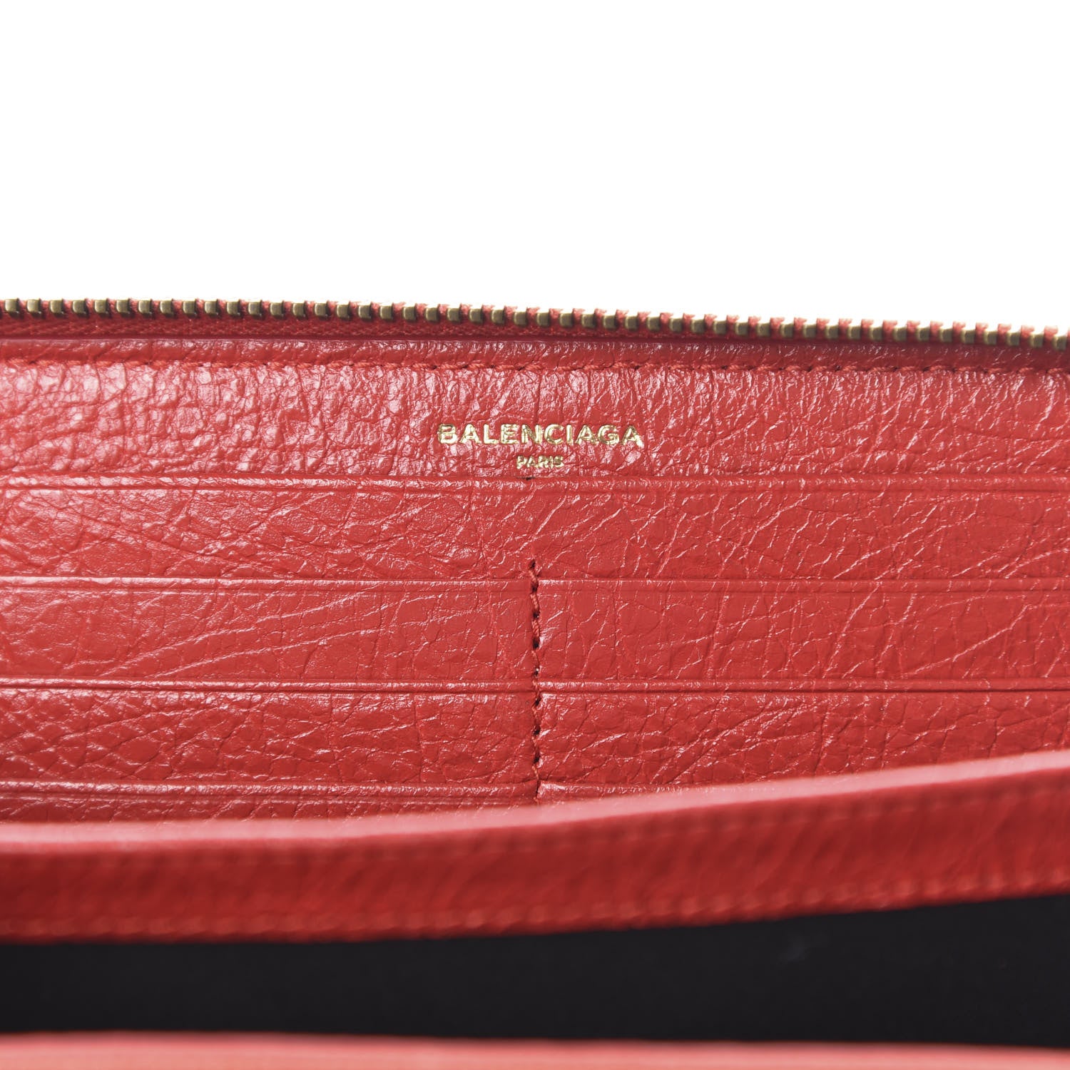 Balenciaga Agneau Classic Hardware Continental Zip Around Wallet Rouge Tango 8 of 9