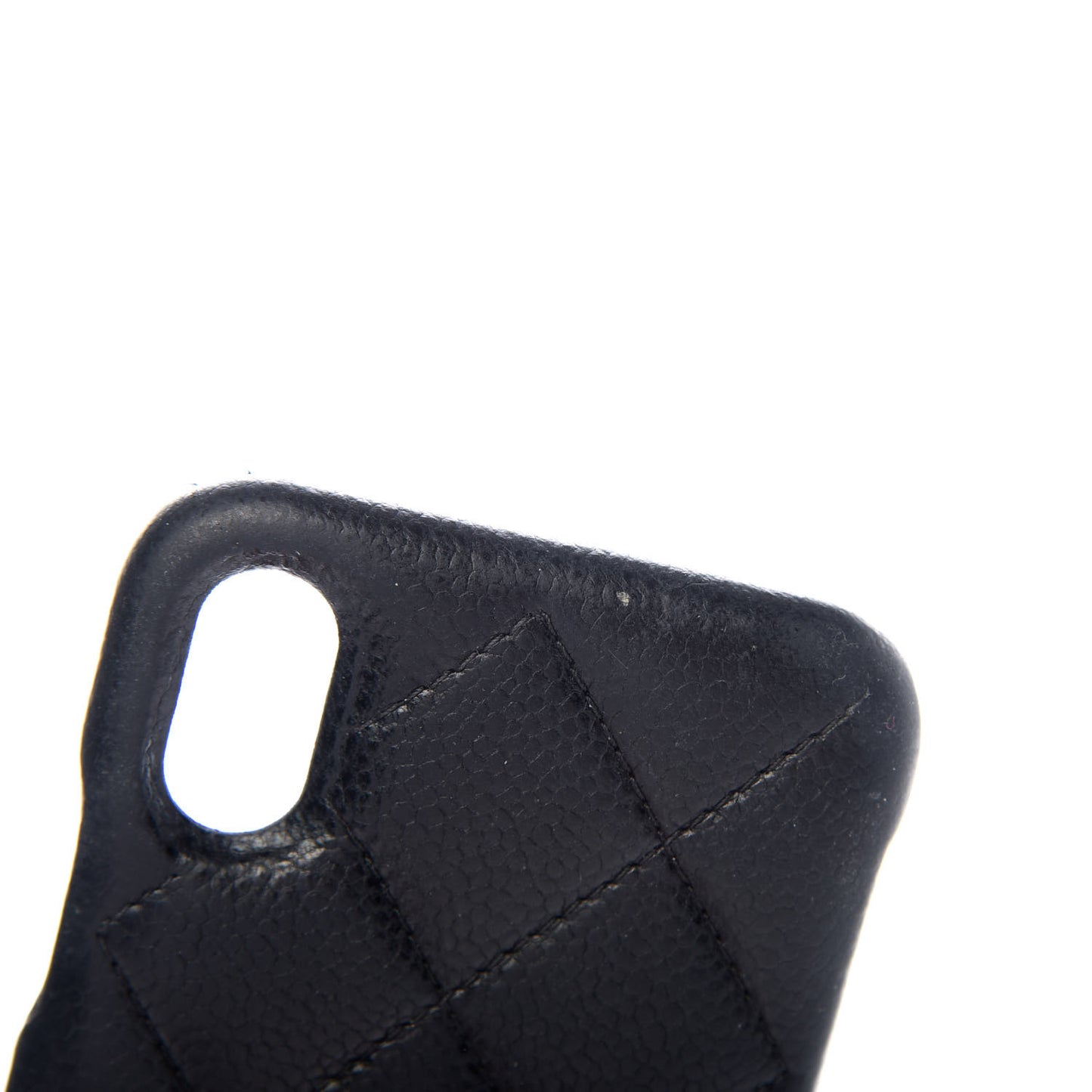 Caviar Quilted iPhone X Coco Tech Case Black
