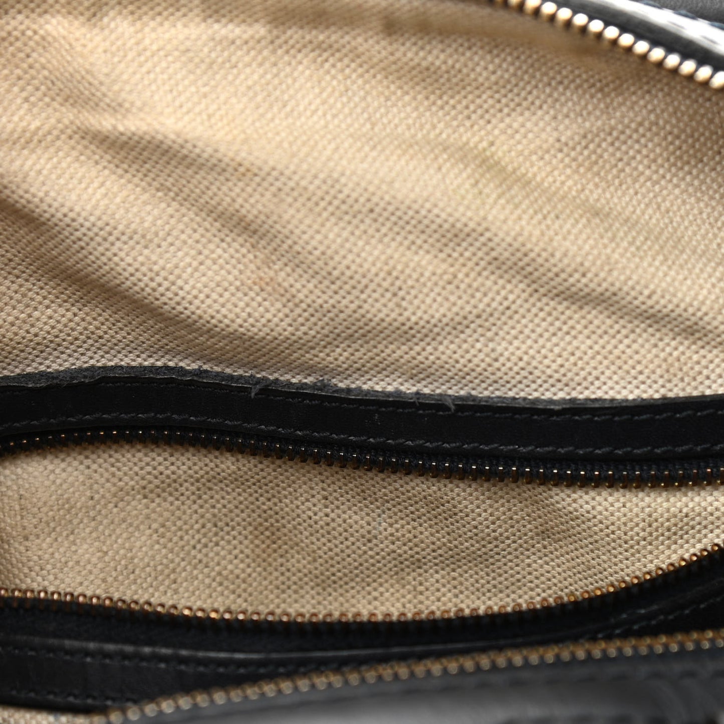 Monogram Selleria Calfskin Vintage Web Medium Boston Beige Blue