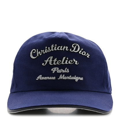 Christian Dior Cotton Embroided Baseball Cap M Blue 3 of 10