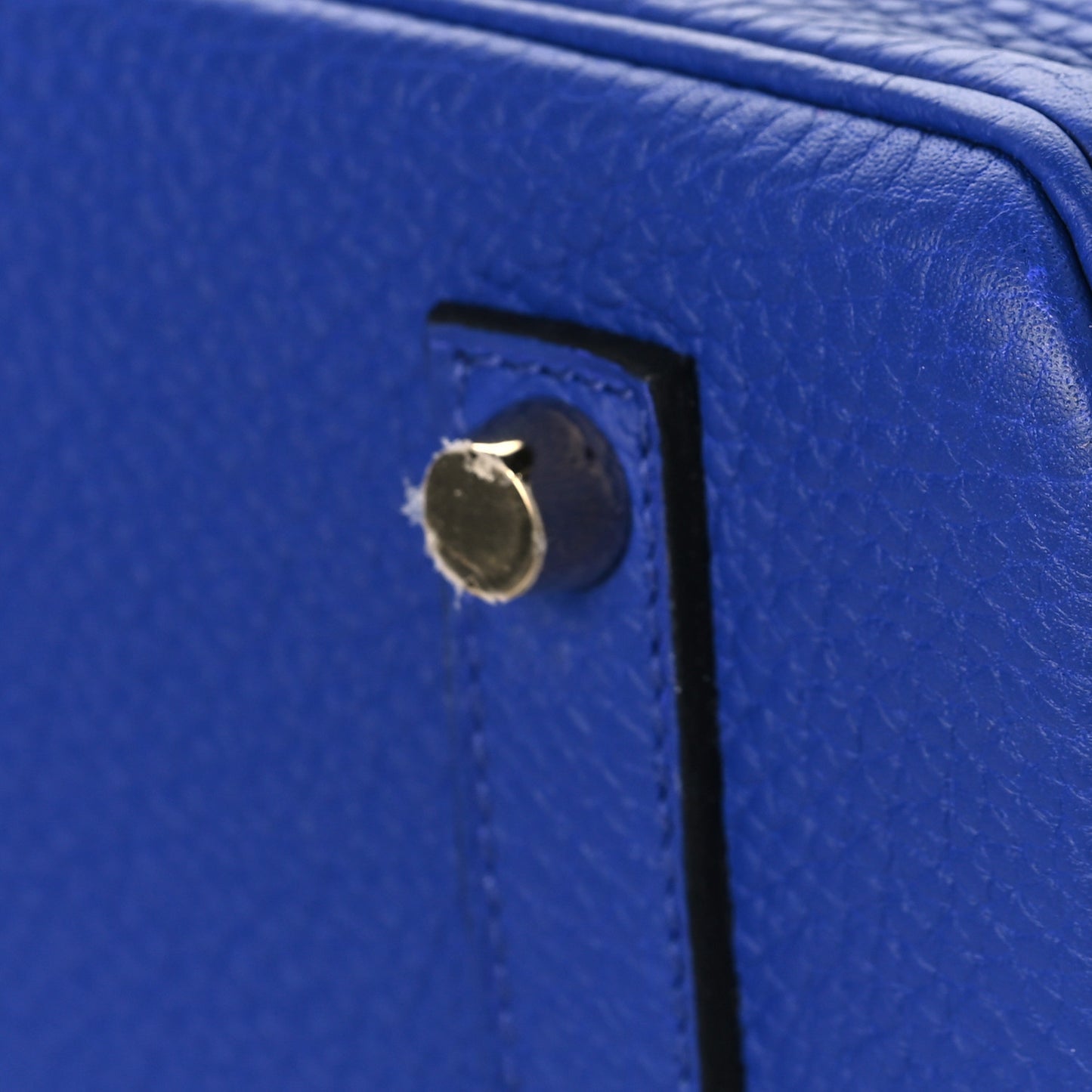 Taurillon Clemence Birkin 35 Bleu Electrique