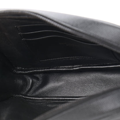 Saint Laurent Grain De Poudre Matelasse Monogram Mini Lou Camera Bag Black 4 of 9