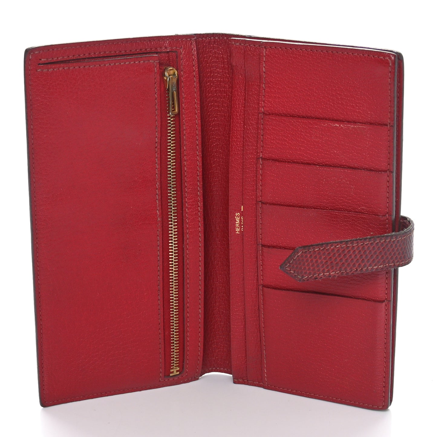 Lizard Bearn Gusset Wallet Rubis
