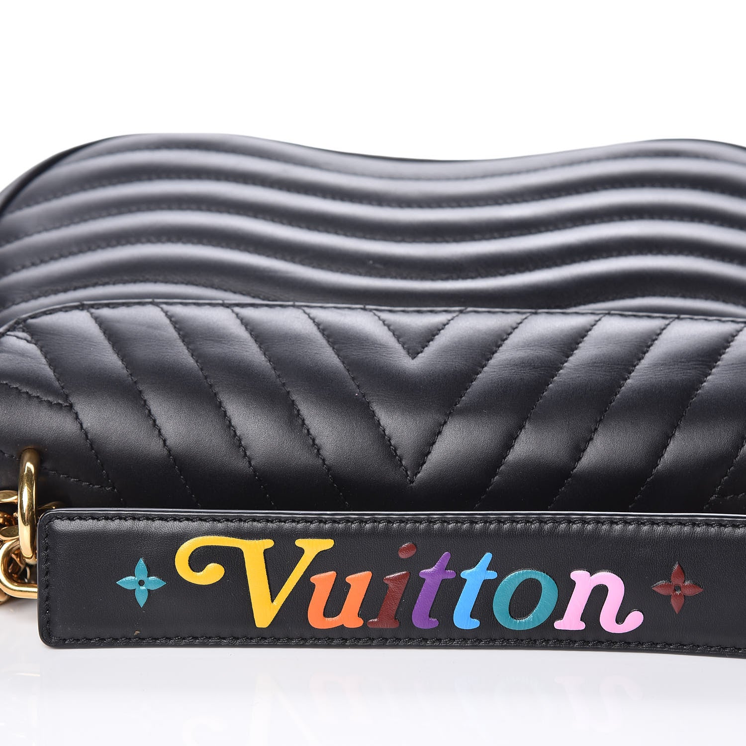 Louis Vuitton Calfskin New Wave Chain MM Black 8 of 11