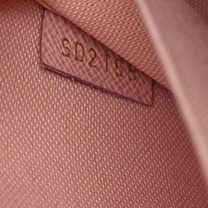 Louis Vuitton Damier Azur Pochette Felicie Chain Wallet Rose Ballerine Rose Ballerine 8 of 11