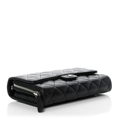Chanel Caviar Quilted Phone Holder Wallet on Removable Chain Black 5 of 15