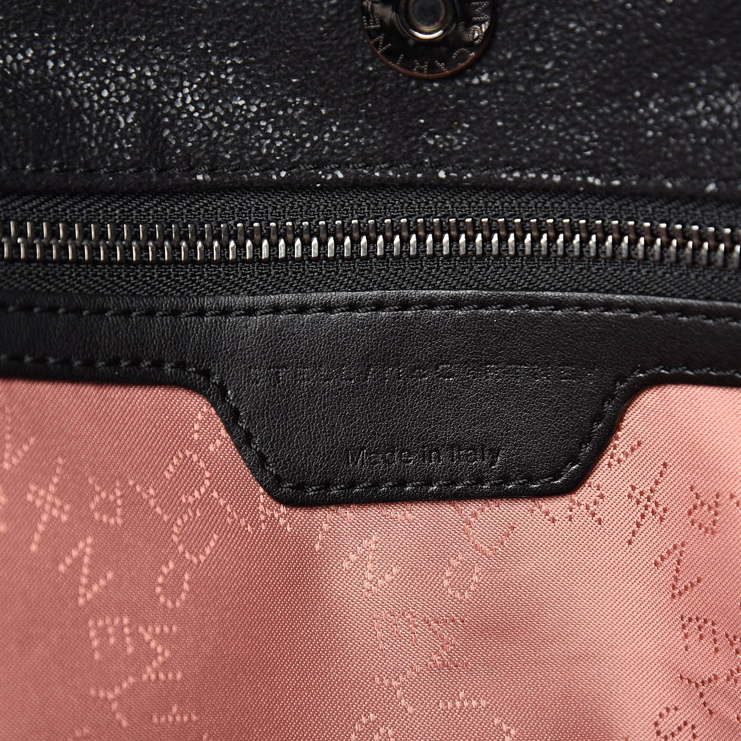 Shaggy Deer Quilted Falabella Shopper Tote Black