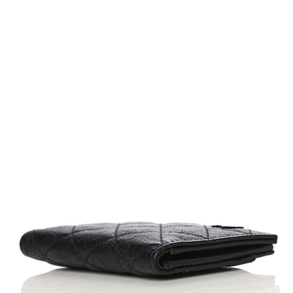Chanel Crumpled Calfskin Quilted Card Holder Wallet So Black 4 of 13
