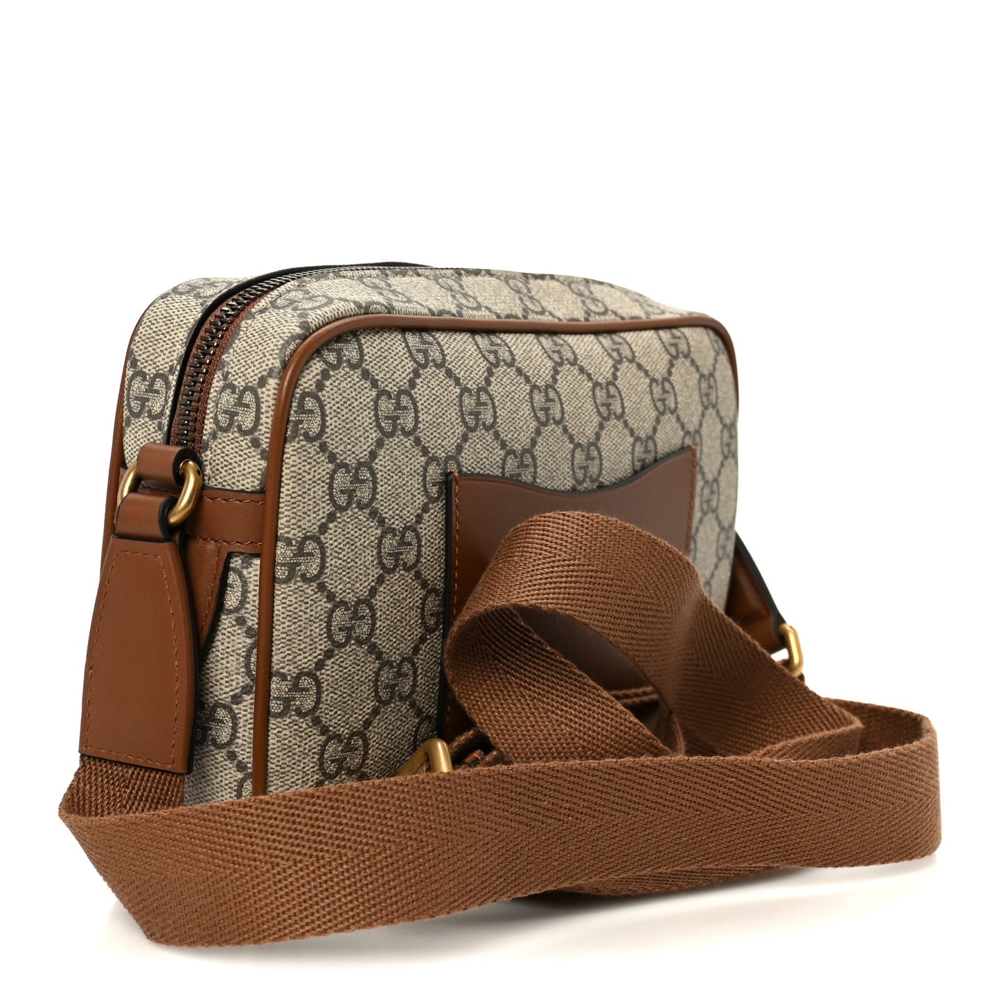 GG Supreme Monogram Mini Camera Bag Beige Ebony Old Sundial