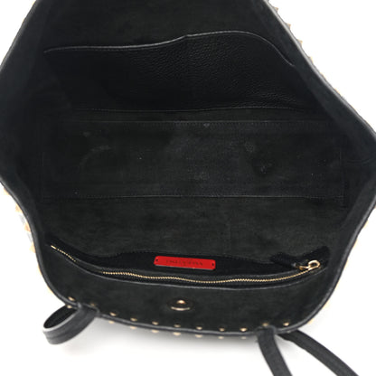 Valentino Garavani Grained Calfskin Small Rockstud Shoulder Tote Black 5 of 20