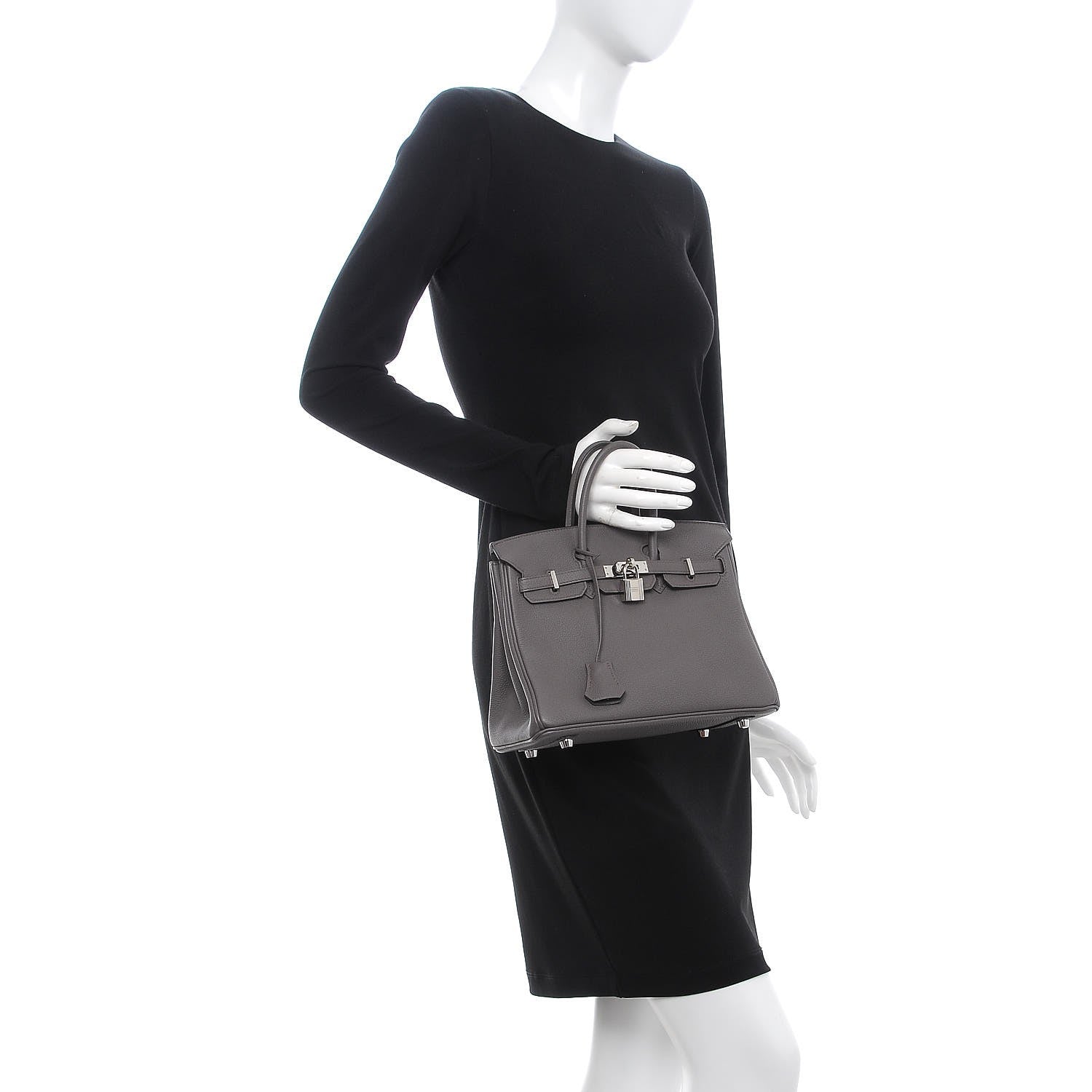 Hermes Togo Birkin 25 Etain 2 of 34