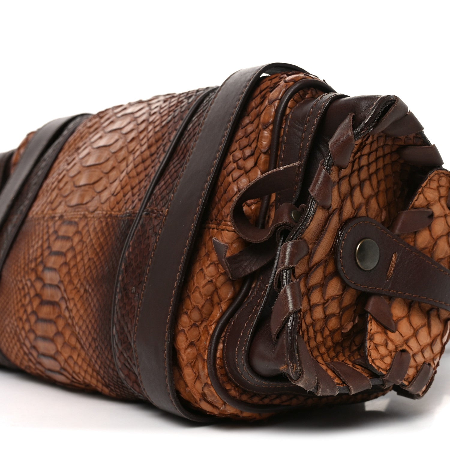 Chloe Snakeskin Silverado Shoulder Bag Brown 10 of 10