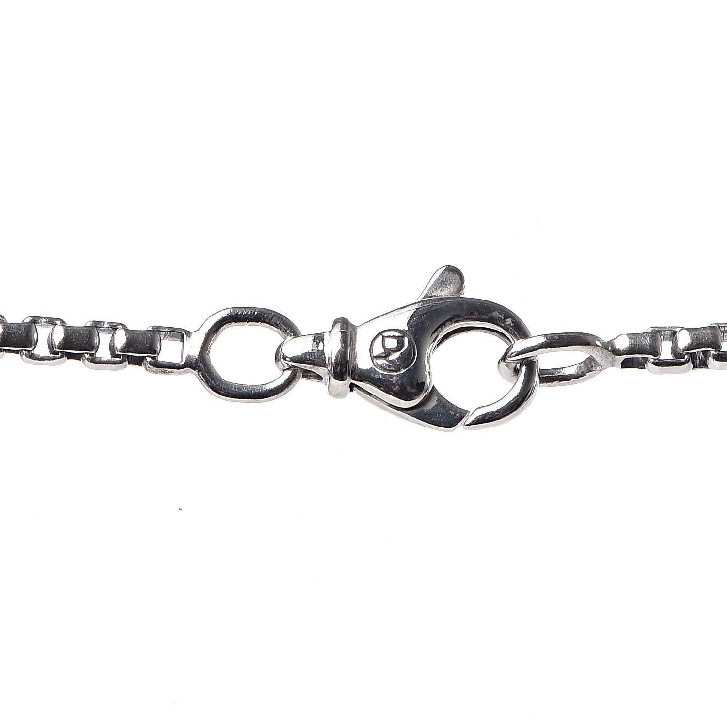 David Yurman Sterling Silver Chevron Cross Pendant Necklace 4 of 5