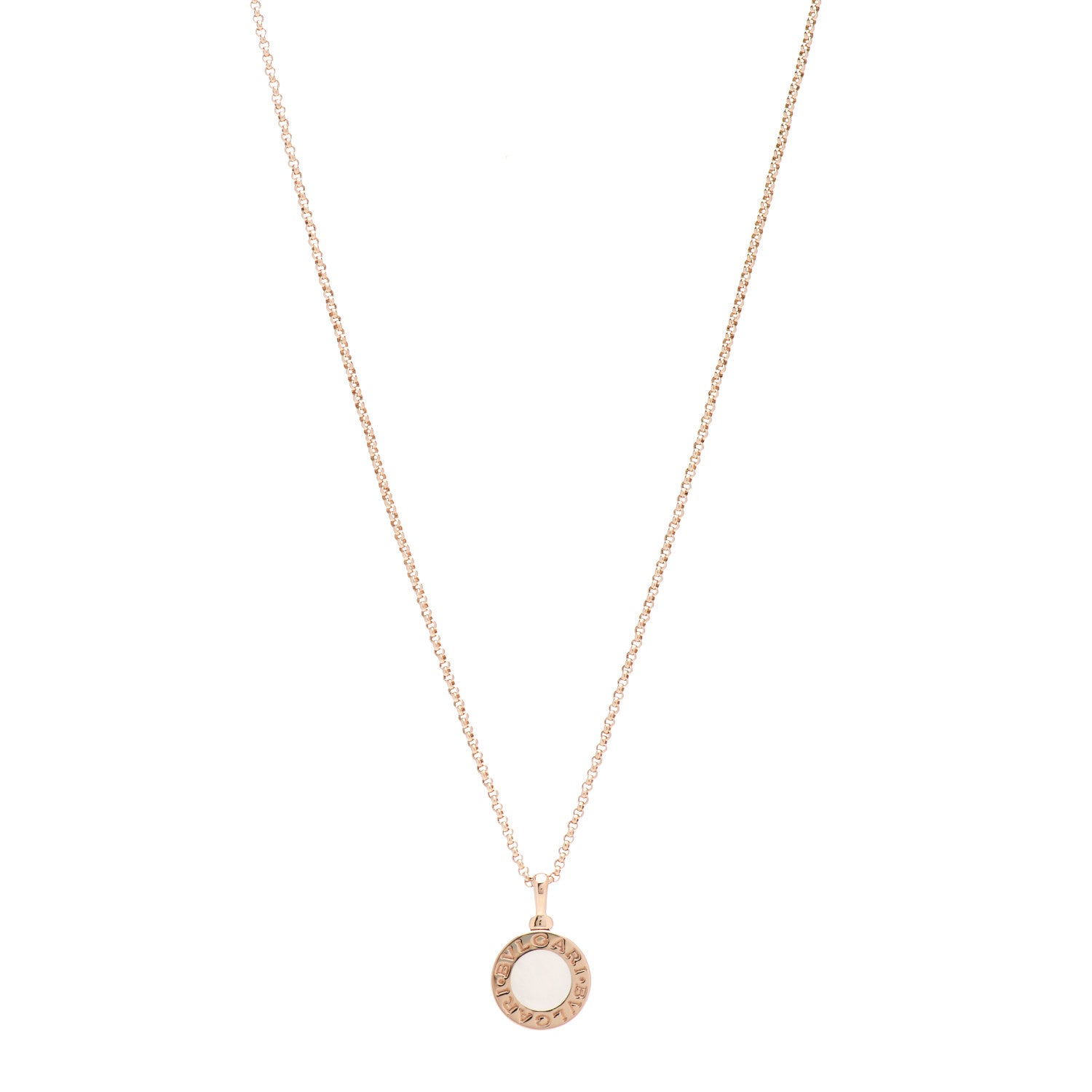 Bulgari 18K Rose Gold Mother of Pearl BVLGARI BVLGARI Pendant Necklace 1 of 5