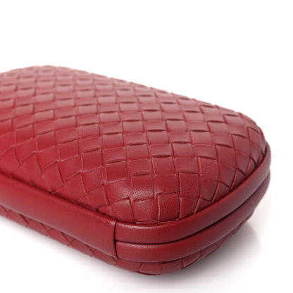 Bottega Veneta Nappa Intrecciato Chain Knot Clutch China Red 8 of 8