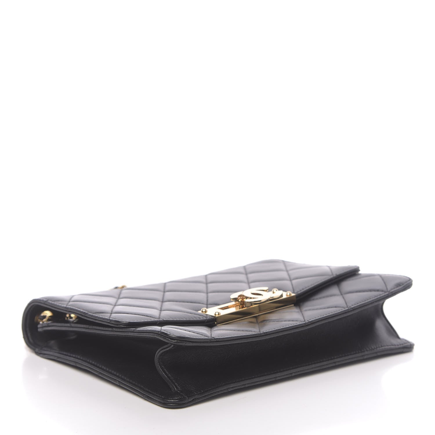 Chanel Lambskin Quilted Medium Golden Class Flap Black 4 of 11