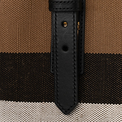 Burberry Canvas Mega Check Large Baildon Messenger Bag Black 13 of 14