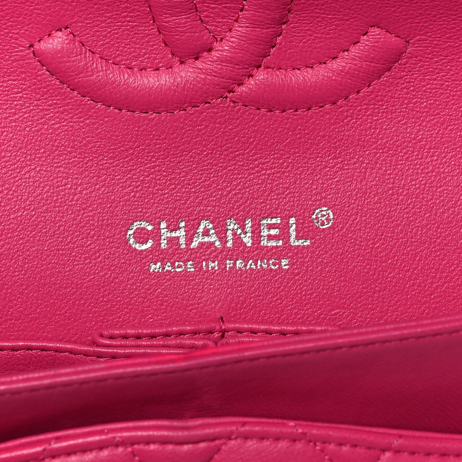 Chanel Lambskin Quilted Medium Double Flap Dark Pink 6 of 13