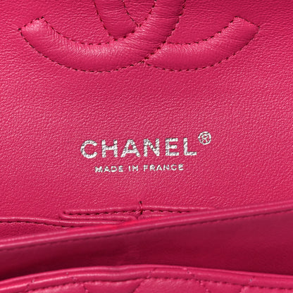 Chanel Lambskin Quilted Medium Double Flap Dark Pink 6 of 13