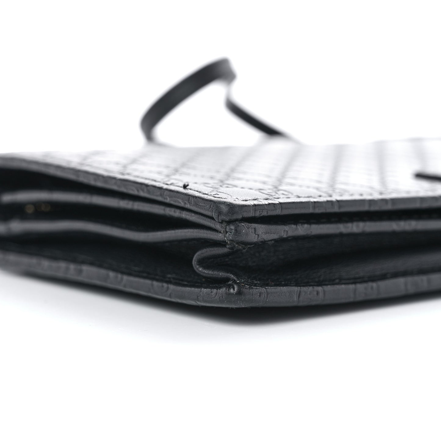 Microguccissima Crossbody Wallet Black