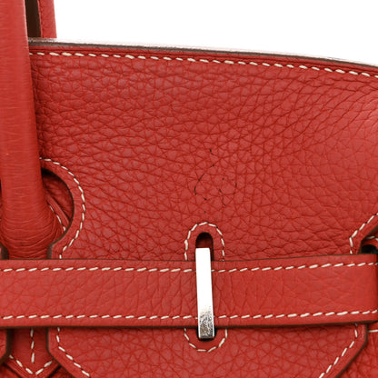 Hermes Taurillon Clemence Eclat Birkin 35 Sanguine White 17 of 18