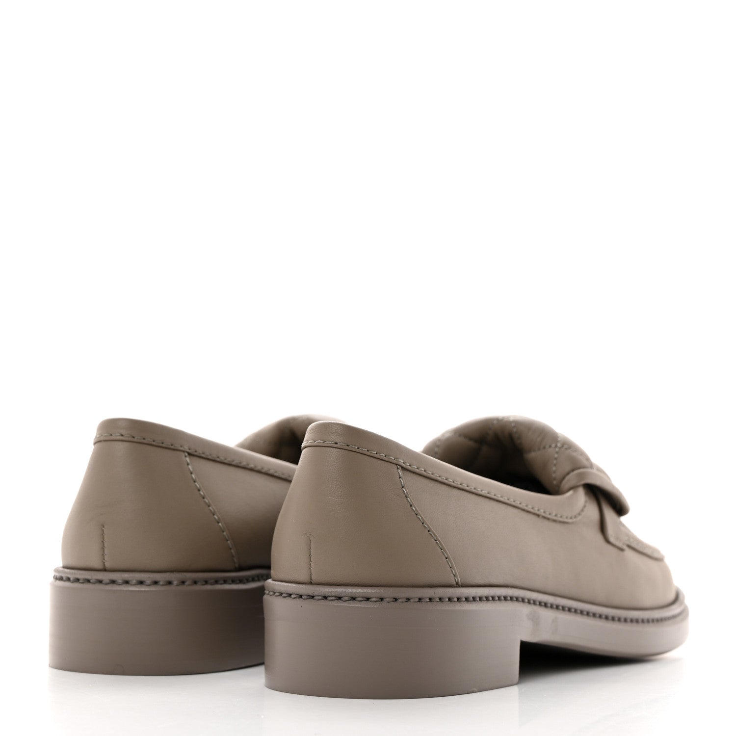 Chanel Lambskin Quilted CC Turnlock Moccasins 39.5 Grey 4 of 9