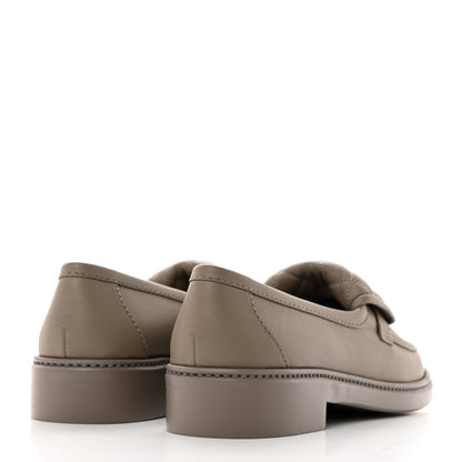 Chanel Lambskin Quilted CC Turnlock Moccasins 39.5 Grey 4 of 9
