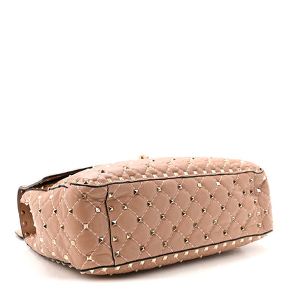 Valentino Garavani Nappa Large Rockstud Spike Shoulder Bag Poudre 4 of 9