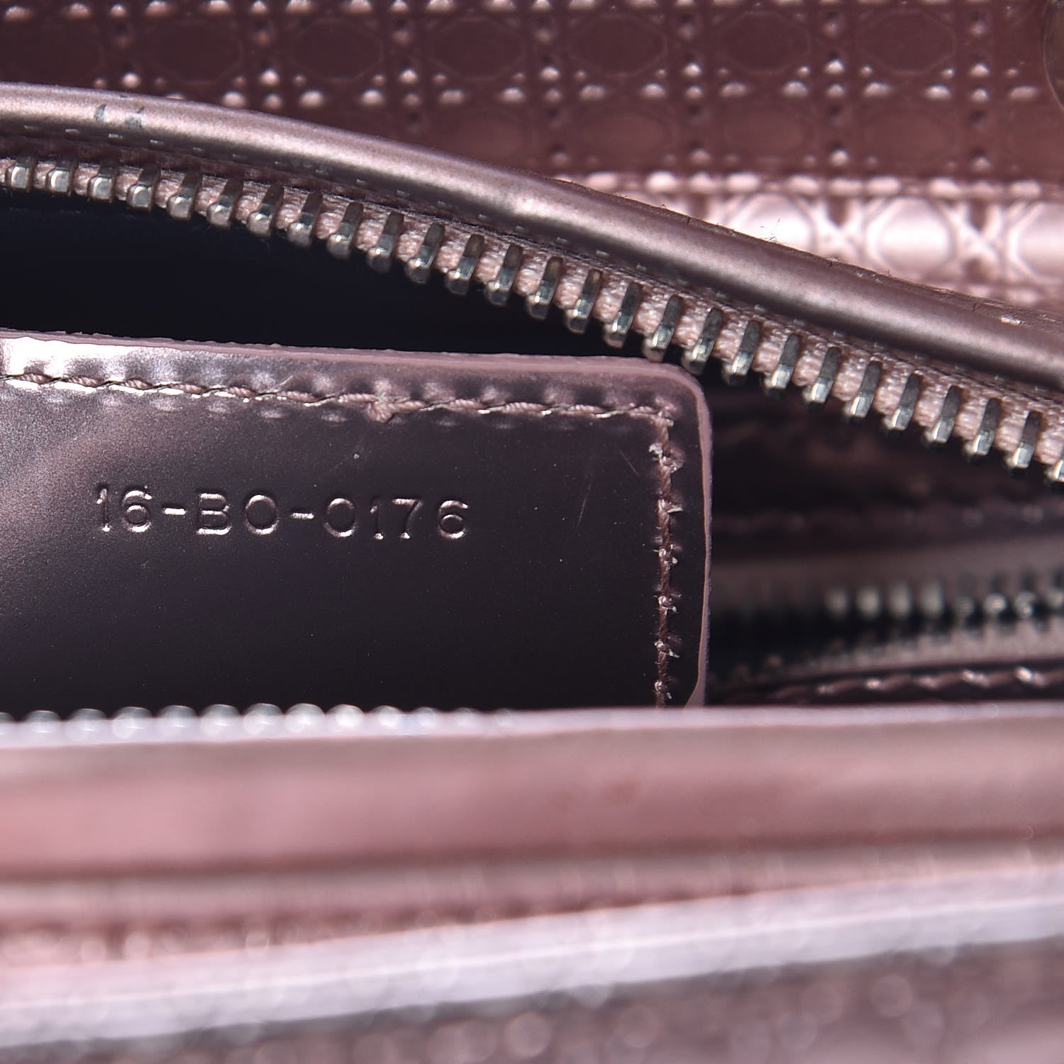 Christian Dior Metallic Patent Micro-Cannage Medium Lady Dior Pink 7 of 11