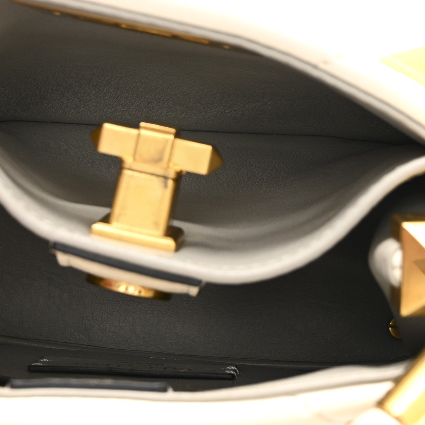 Nappa Mini Roman Stud The Handle Bag Ivory