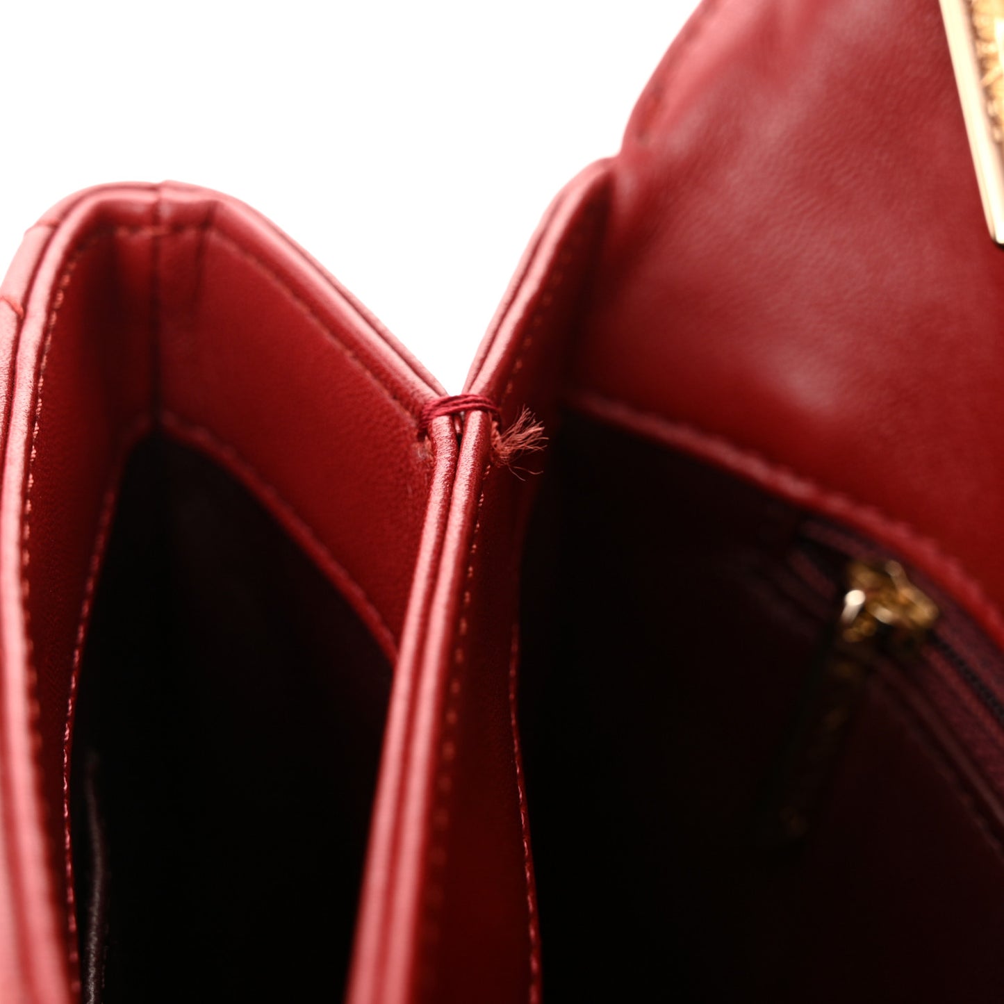 Lambskin Quilted Medium Trendy CC Flap Red