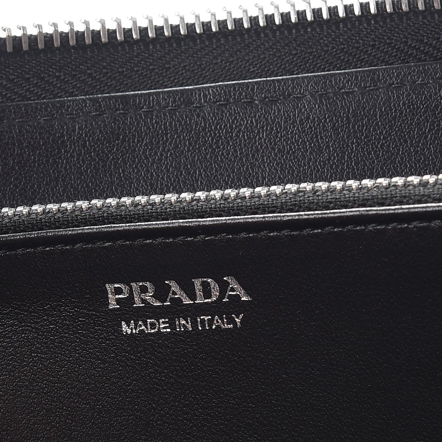Soft Calfskin Diagramme Zip Around Wallet Black