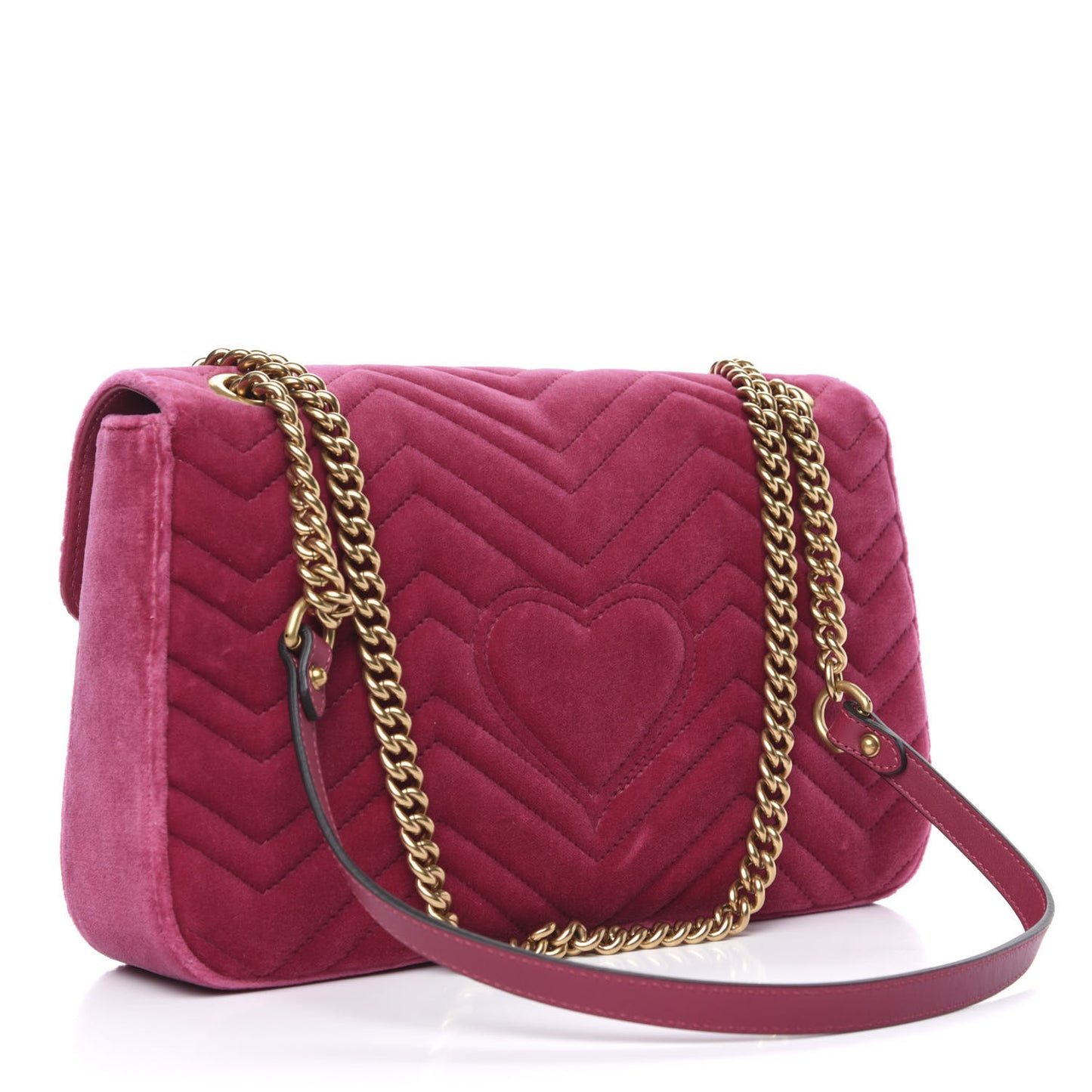 Velvet Matelasse Blind for Love Embroidered Medium GG Marmont Shoulder Bag Light Raspberry Rose Multicolor