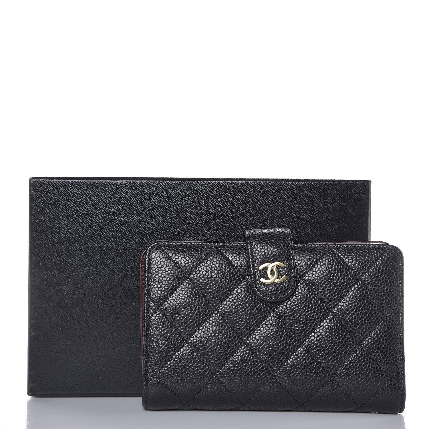 Chanel Caviar Quilted Zipped Pocket Wallet Black 9 of 9