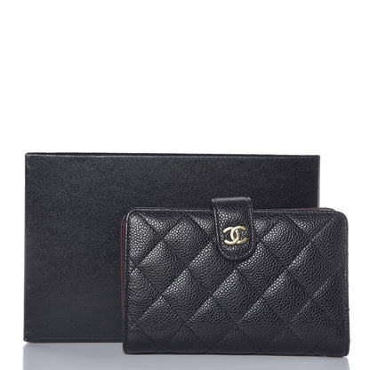 Chanel Caviar Quilted Zipped Pocket Wallet Black 9 of 9