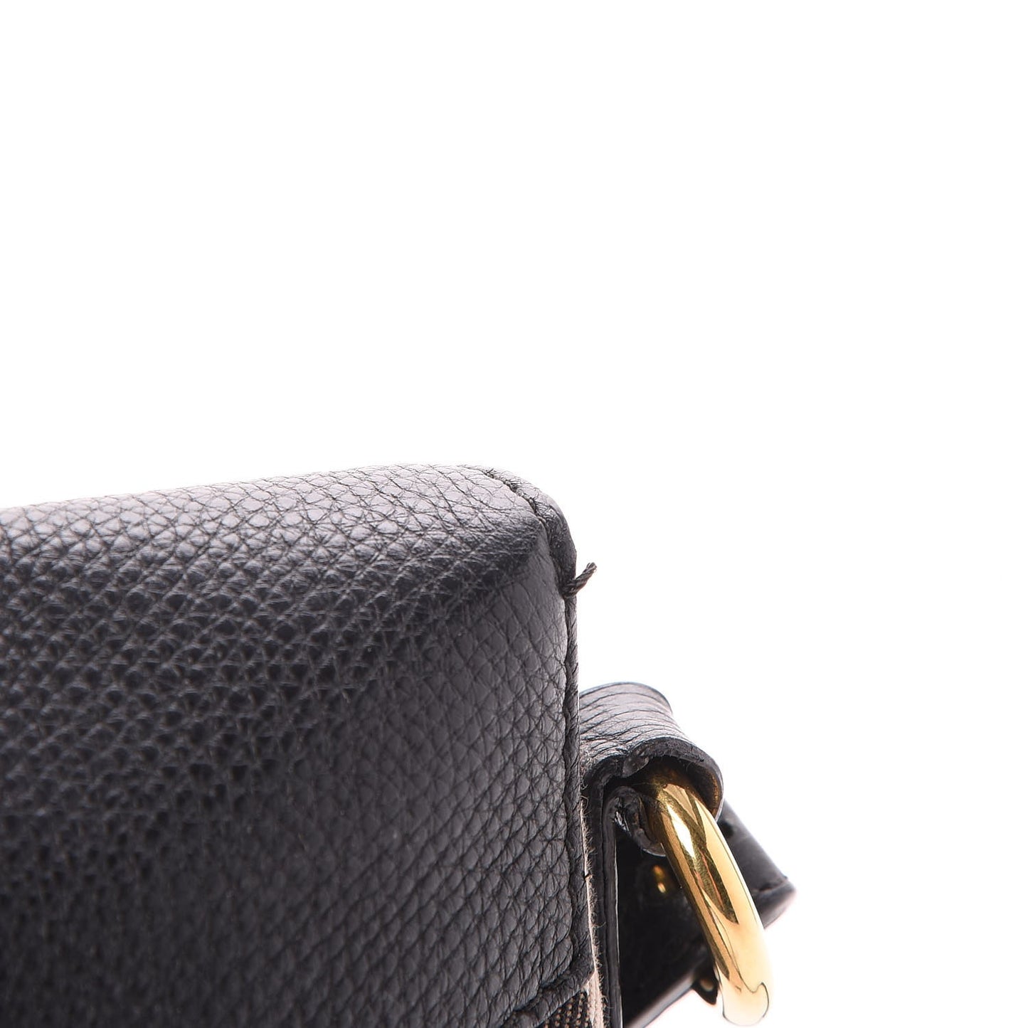 Horseshoe Calfskin House Check Small Milton Crossbody Bag Black