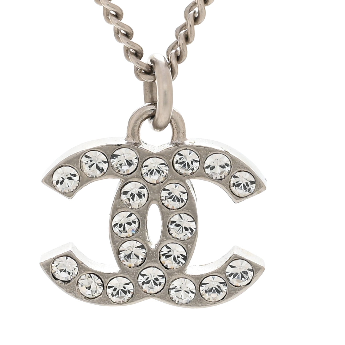 Crystal Timeless CC Necklace Silver