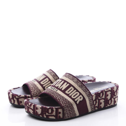Christian Dior Oblique D-Way Platform Sandal 37 Deep Amaranth 2 of 10
