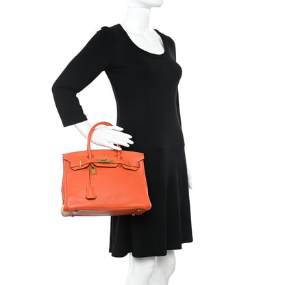 Hermes Taurillon Clemence Birkin 30 Feu 2 of 14